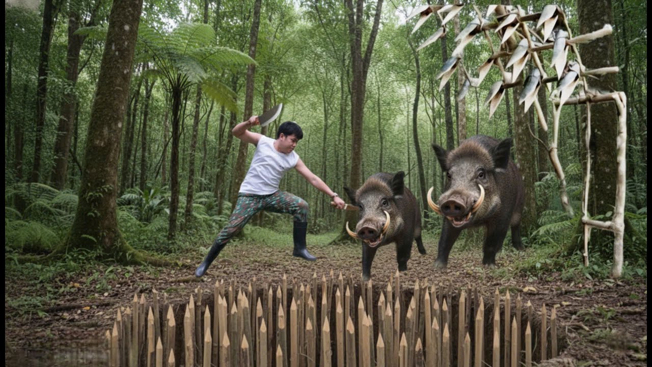 CEO Trieu Khang Ventures Into Forest to Set Traps and Confront Wild Boars