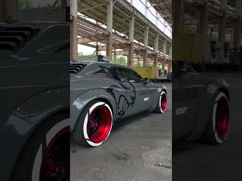 Insane Dodge challenger hellcat with Liberty walk kit #dodge #hellcat #dodgechallenger #libertywalk