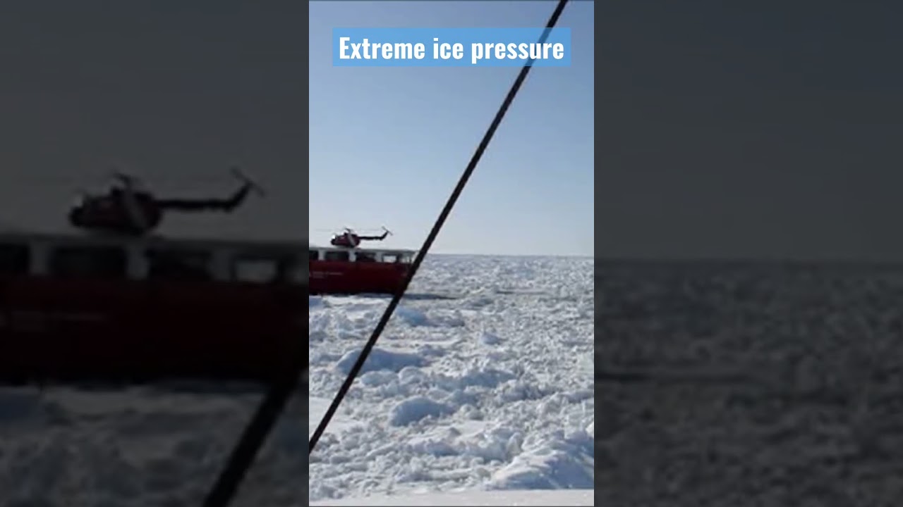 Escorting vessels through heavy ice flow ICEBREAKER HENRY LARSEN