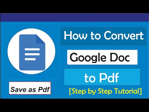 How to Convert Google doc to pdf - Save Google Doc as pdf