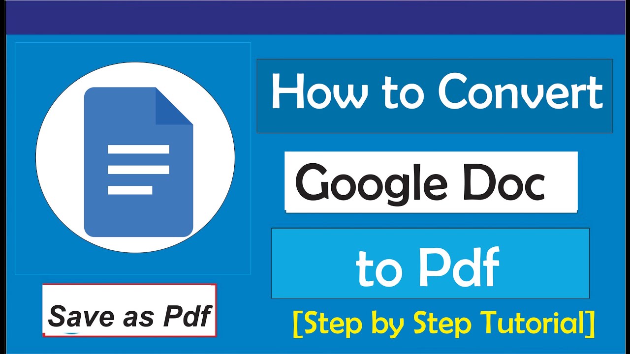 How to Convert Google doc to pdf -  Save Google Doc as pdf