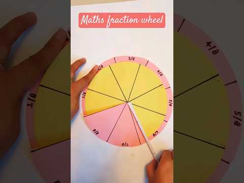 Math's fraction wheel #maths working modal on fraction #shorts