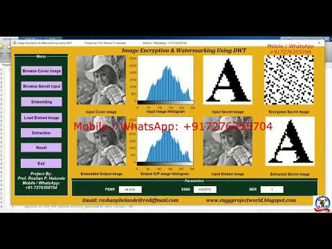 Image Encryption And Watermarking Using DWT With Source Code | Matlab Project Image Watermarking DWT