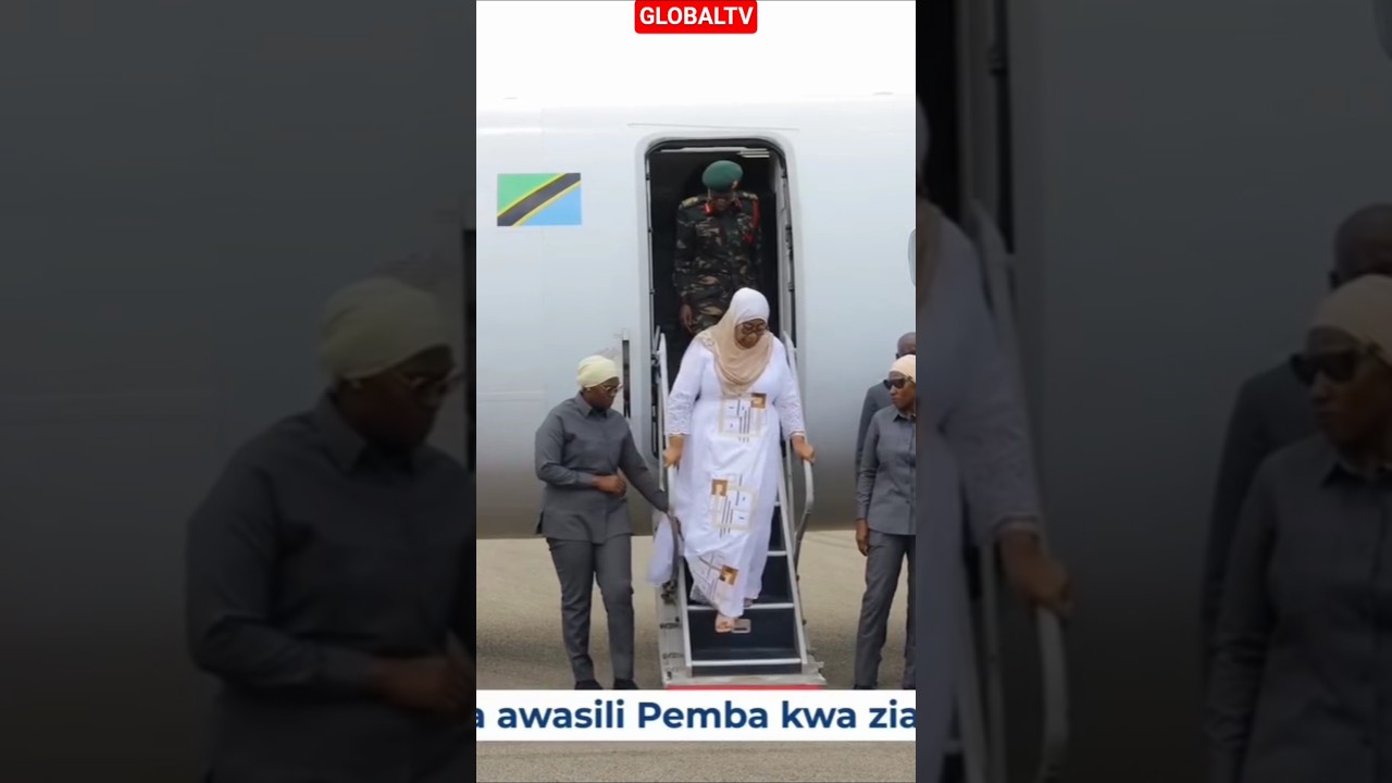 RAIS SAMIA AKIWASILI PEMBA KWA ZIARA YA SIKU MBILI🔥 #shortsviral #globaltv #raissamia #pemba