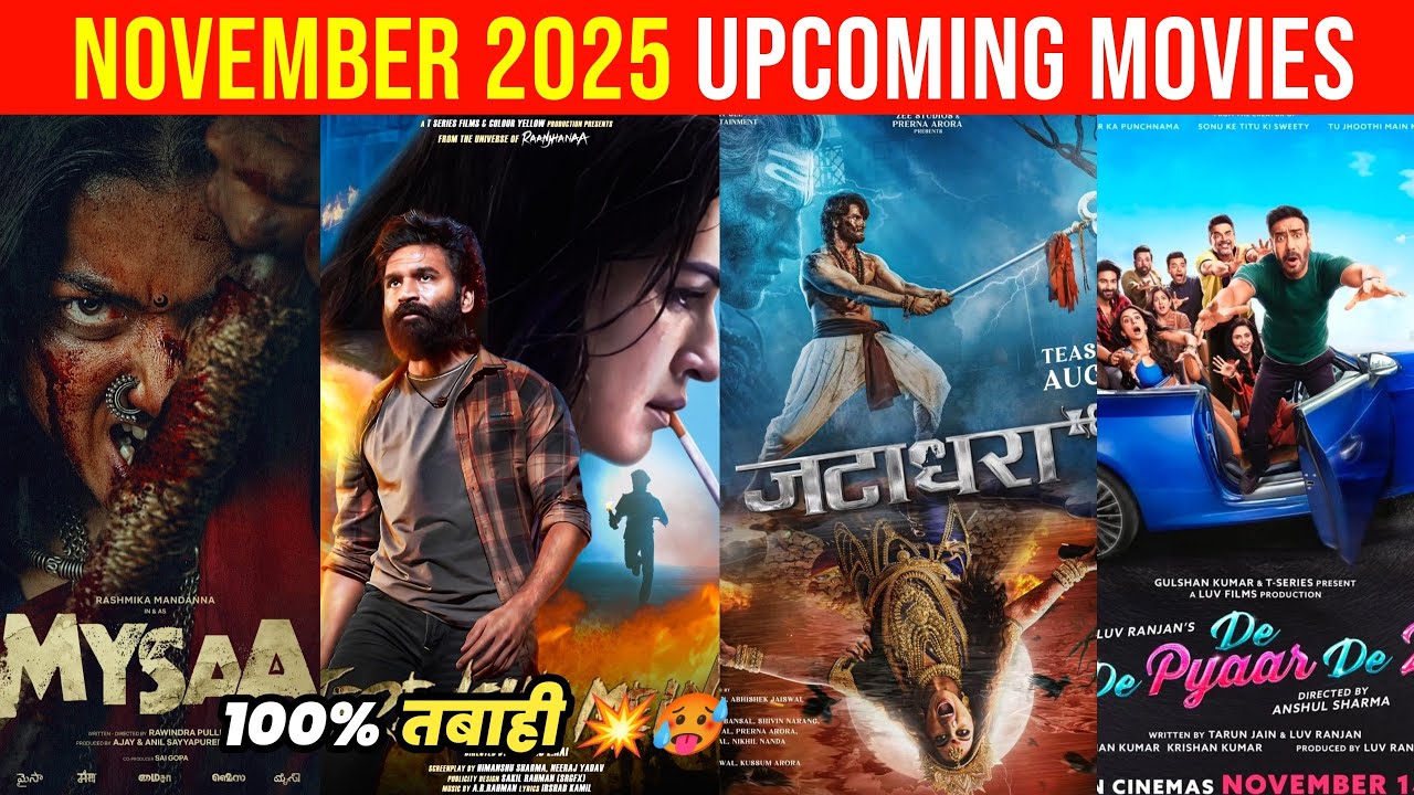 Top 10 Upcoming Movies in November 2025 in Hindi | Bollywood & South Indian Films