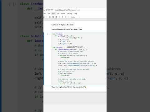 🔍 Find the Lowest Common Ancestor (LCA) in a Binary Tree using DFS! 🌲💡 #Python #DSA #Recursion