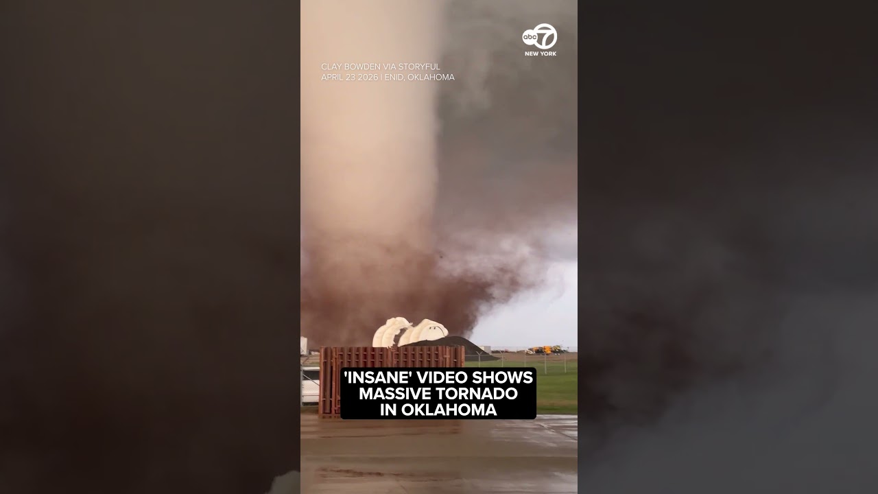 'Insane' video shows massive tornado in Oklahoma
