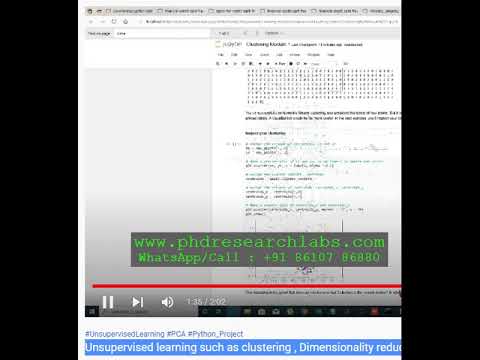 Unsupervised learning such as clustering , Dimensionality reduction, Collaborative PYTHON PROJECT