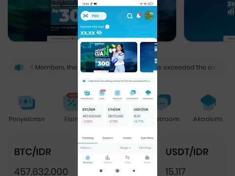 Cara Staking Koin ETH dari Aplikasi indodax secara langsung