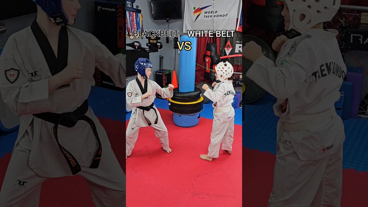 Blackbelt vs White Belt 🥋 Watch the Taekwondo Showdown!