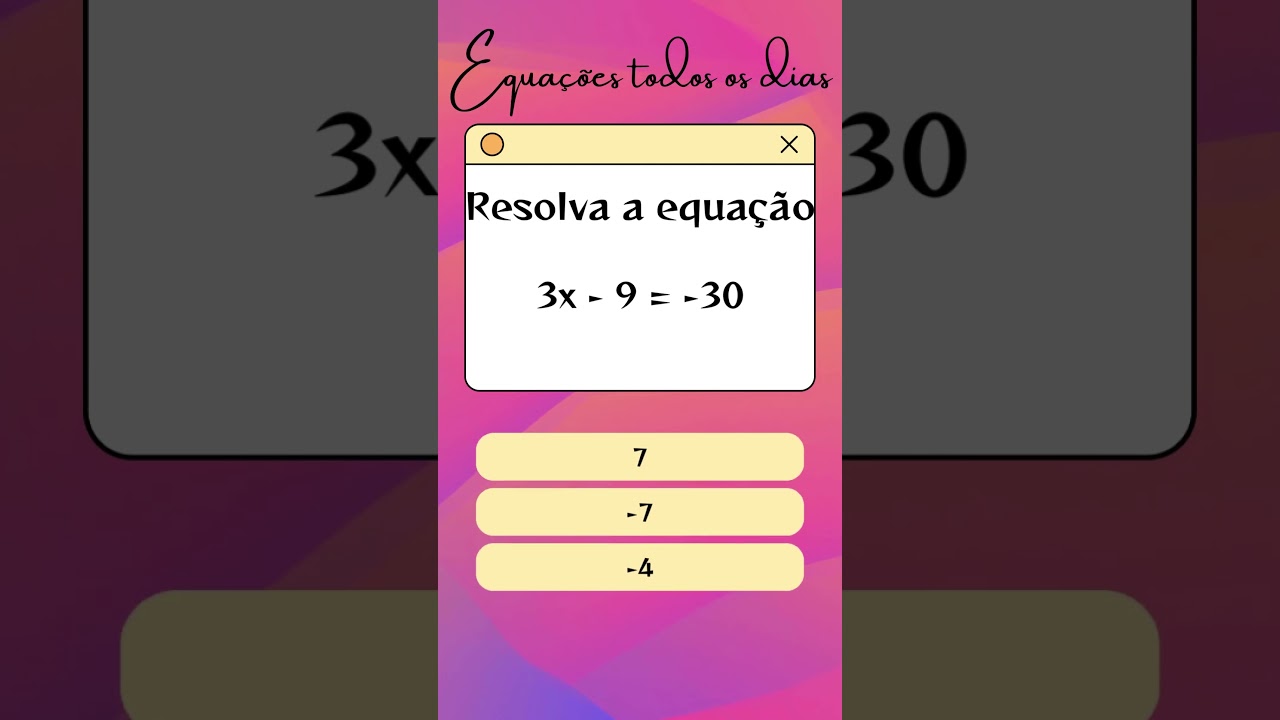 Desafio Matemático: Você Consegue Resolver Esta Equação?