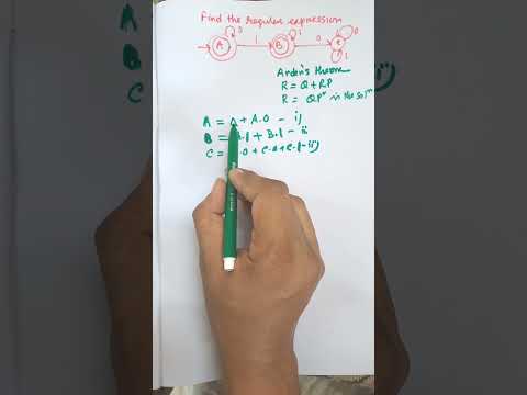 Arden's Theorem for Finding Regular Expression from Automata #shorts #education