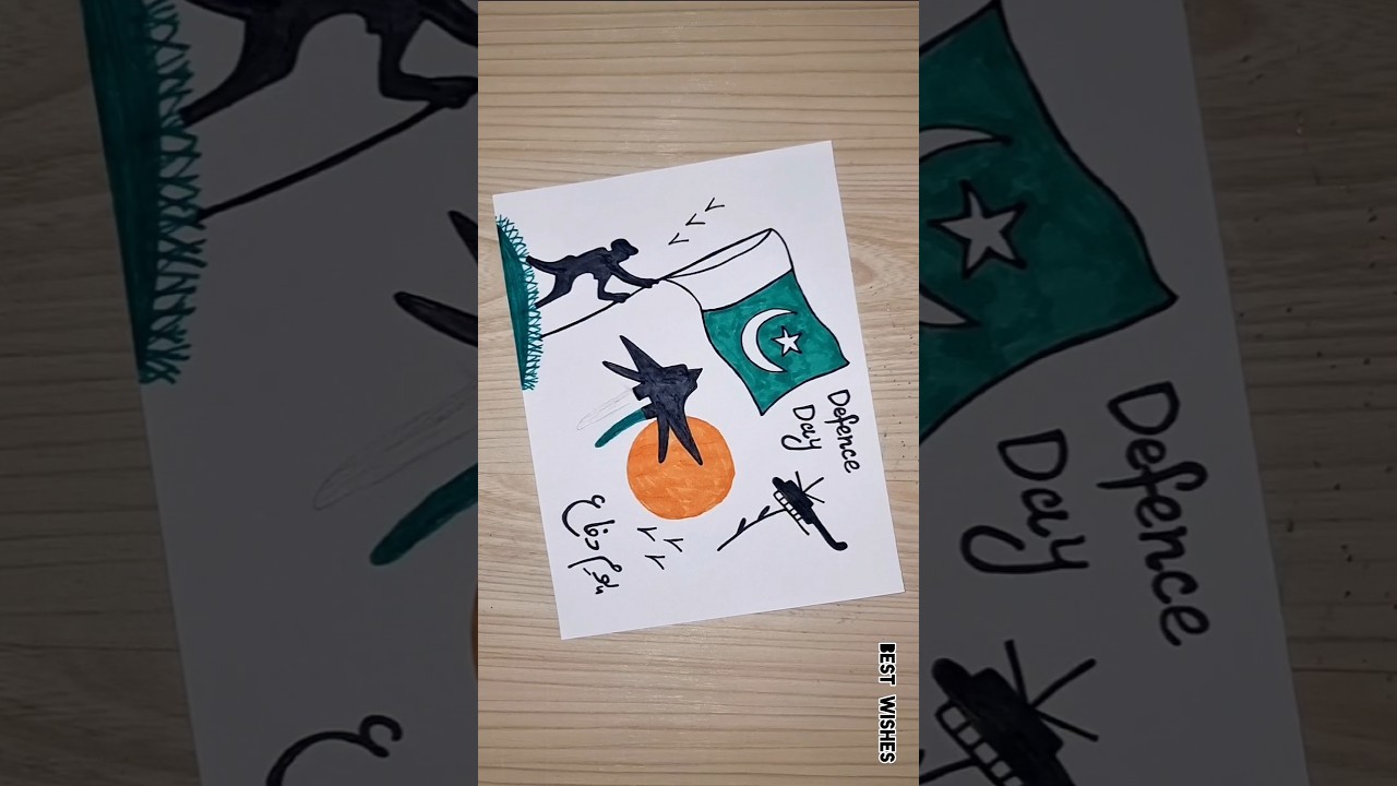 6 September Defence Day Drawing #pakistanzindabad #shorts #pakistan #drawing #defenceday #6september