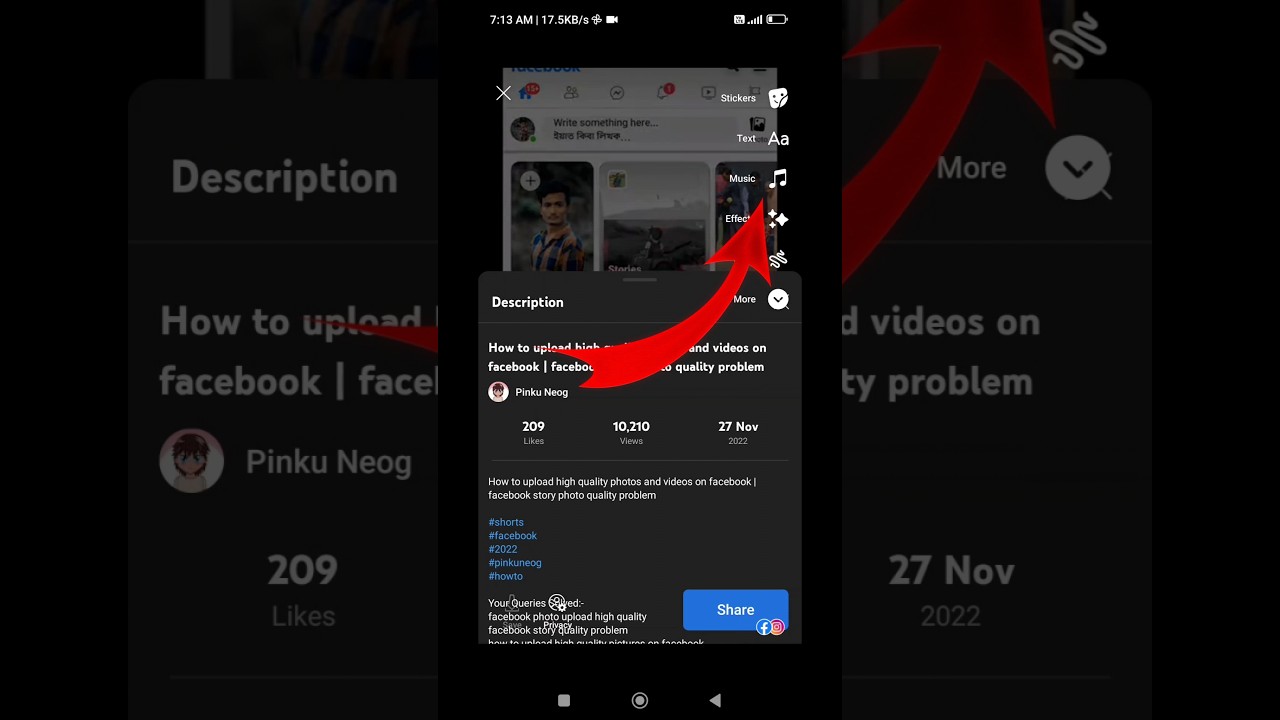 How to add music in facebook story | facebook story par song kaise lagaye #shorts