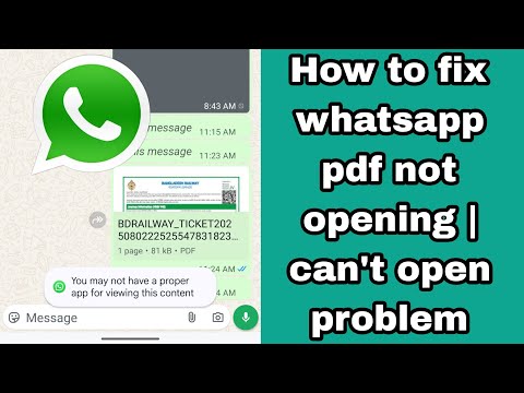 How to fix whatsapp pdf not opening problem 2025 | whatsapp can't open pdf file problem