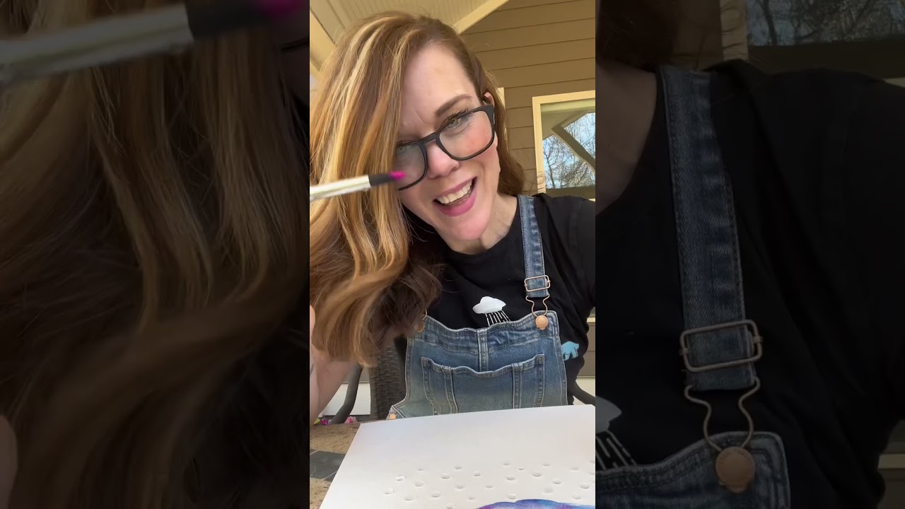 A fun way to do watercolor raindrops! #watercolor #easyart