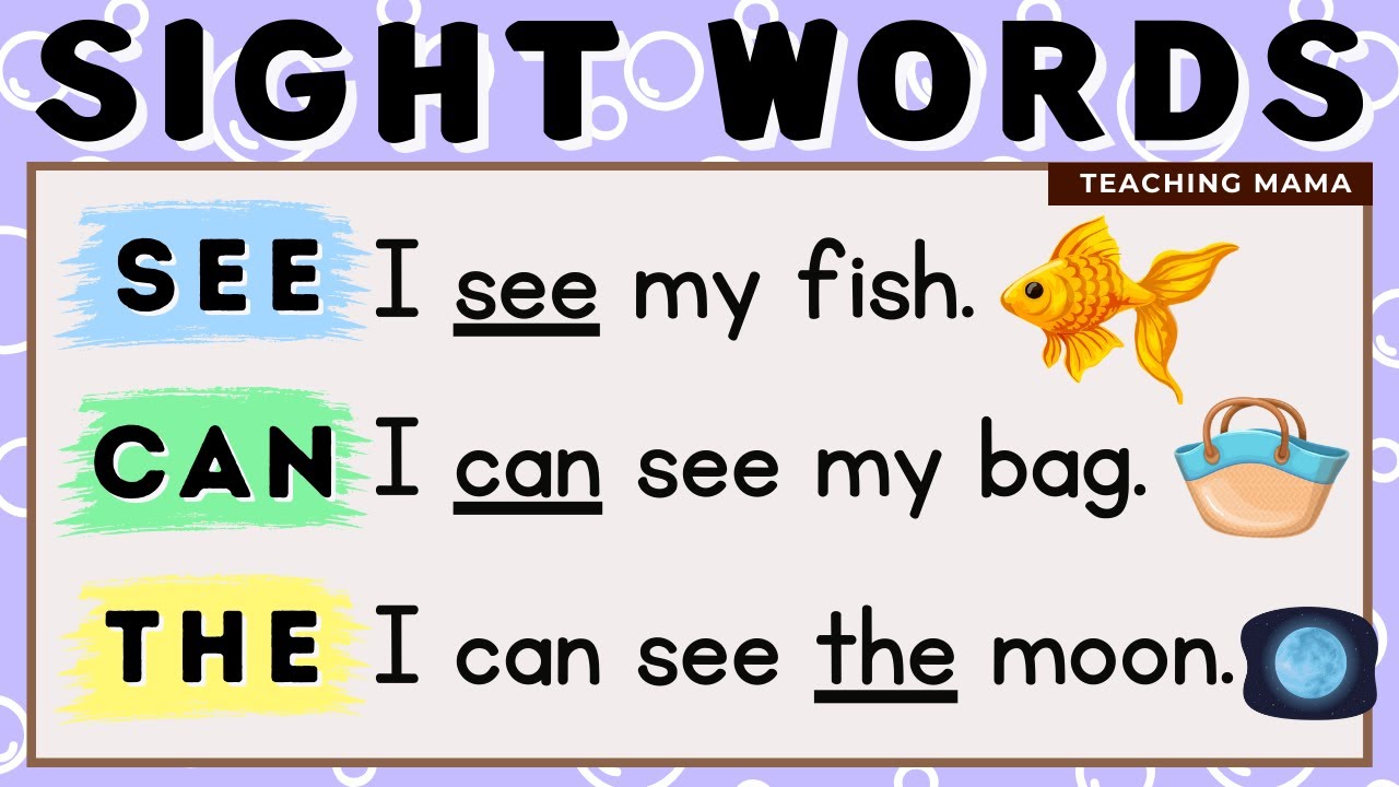 Sight Word Sentences for Kids π | Practice Reading