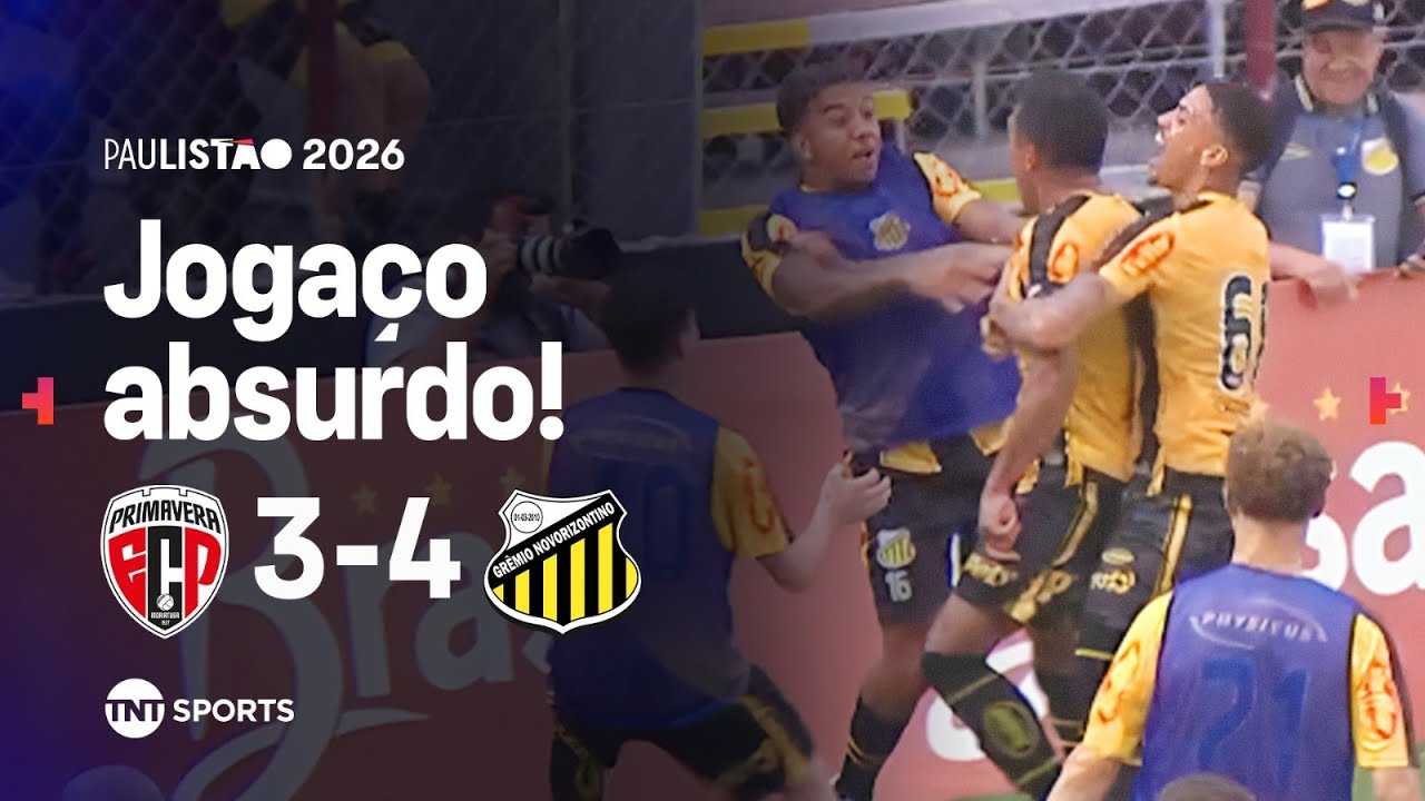Virada épica: Primavera vence Novorizontino 4-3 ⚽