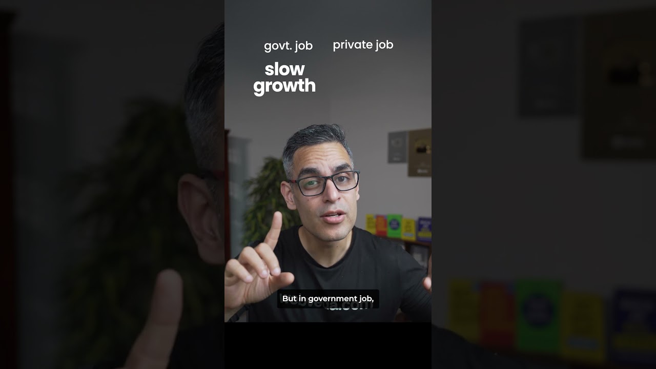 GOVERNMENT Job vs PRIVATE job! Kaunsi BETTER hain?! | Warikoo Careers #shorts