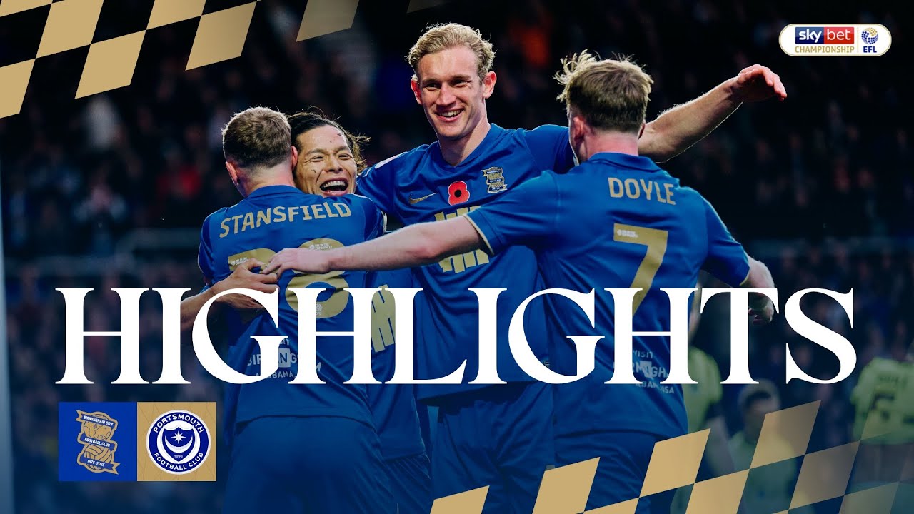 Birmingham City Dominates Portsmouth 4-0 | Highlights of the Season's Biggest Win ⚽