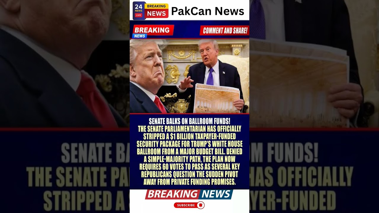 Senate Ruling Blocks Funding Linked to Trump Ballroom Project | PakCan News