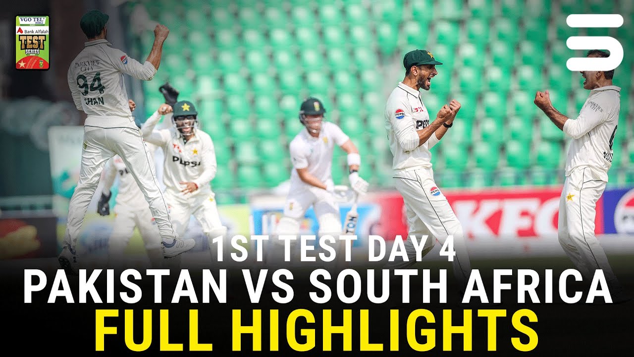 Pakistan vs South Africa 2025 Test Series | Day 4 Highlights 🎥