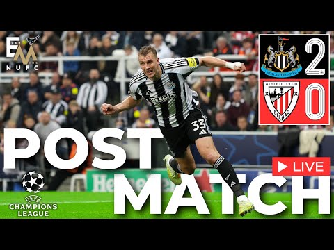 BURNFIRE NIGHT | Newcastle United 2-0 Athletic Club | NUFC LIVE CHAMPIONS LEAGUE MATCH REACTION