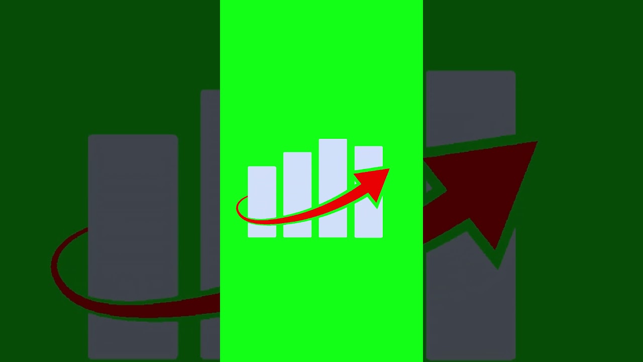 Growth Graph Animation on Green Screen 📈