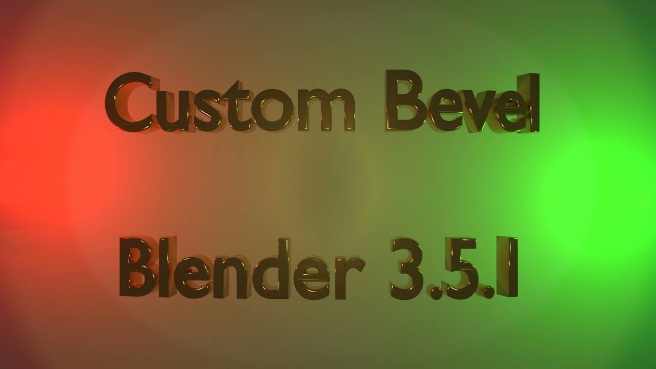 002 Blender 3.5.1 Custom Bevel Tutorial ✨