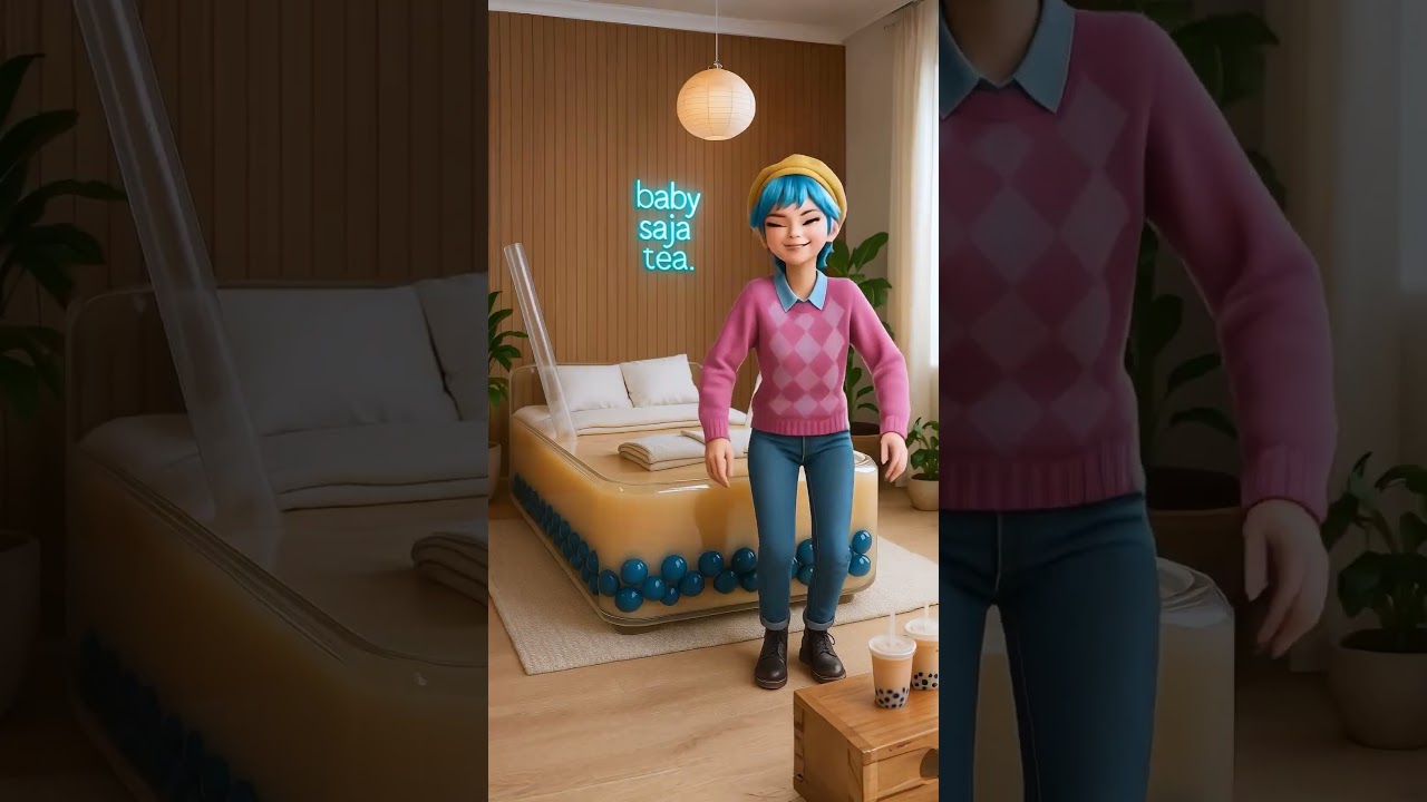 K-Pop Demon Hunters Playfully Jump on a Food Bed! 🍽️