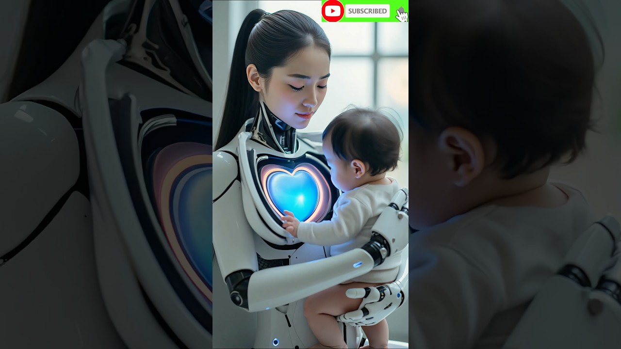 Heartwarming Robot Mother Shares a Tender Moment with Her Baby 🤖