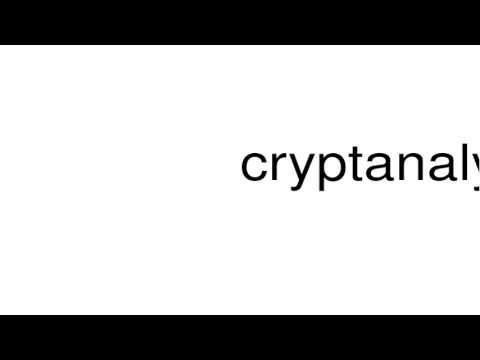 How to pronounce cryptanalyze