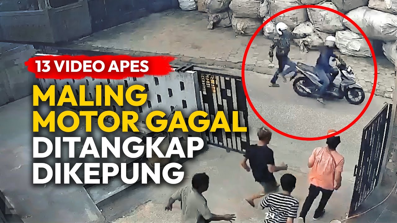 Maling Motor Gagal Total dalam Rekaman CCTV yang Menghibur dan Seru