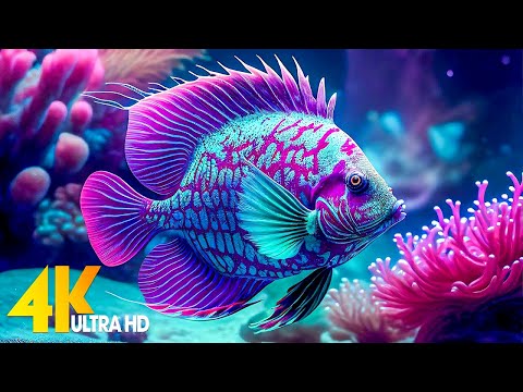 🐠 Aquarium 4K UHD | Beautiful Coral Reef Fish for Sleep, Relaxation & Meditation Music