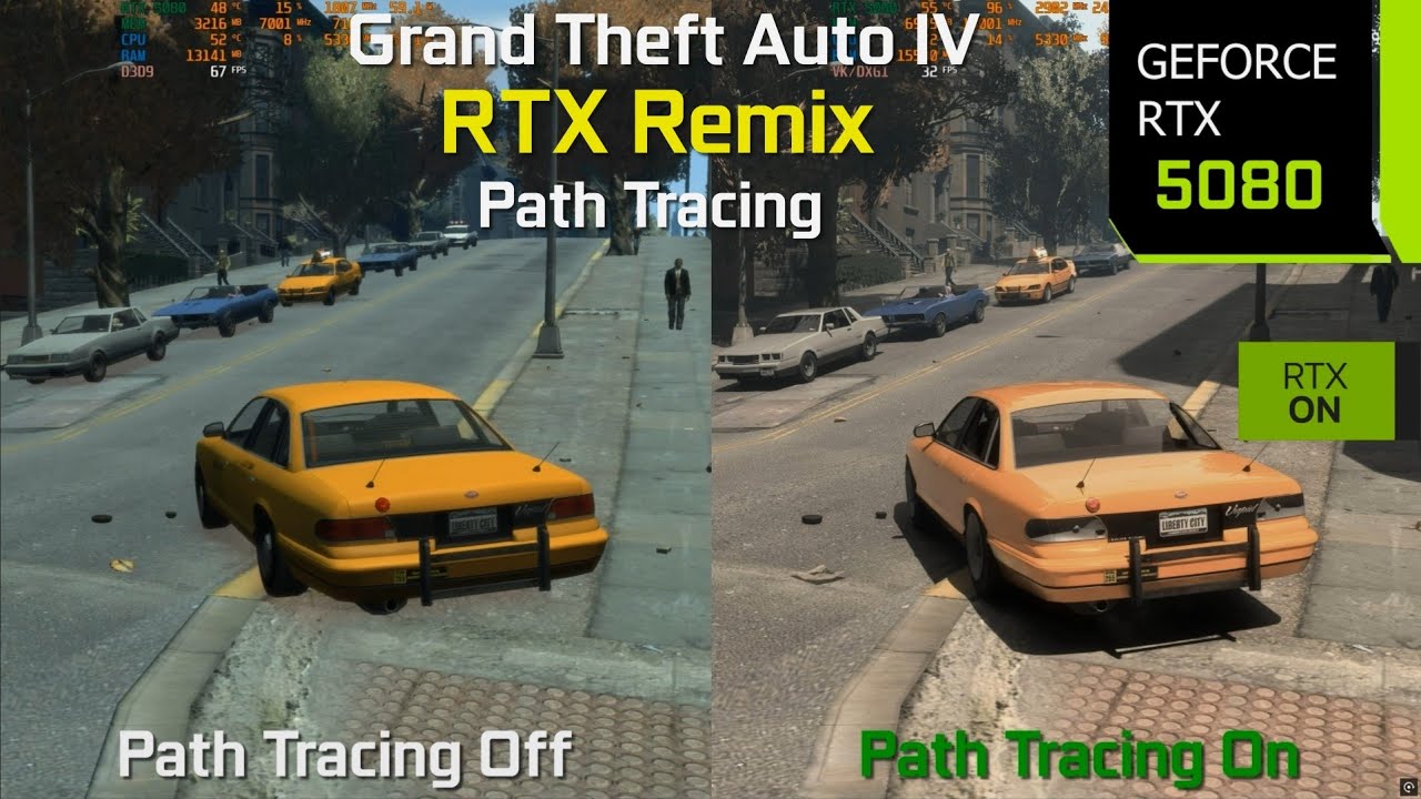 GTA 4 Path Tracing: RTX Remix On vs Off 🔍