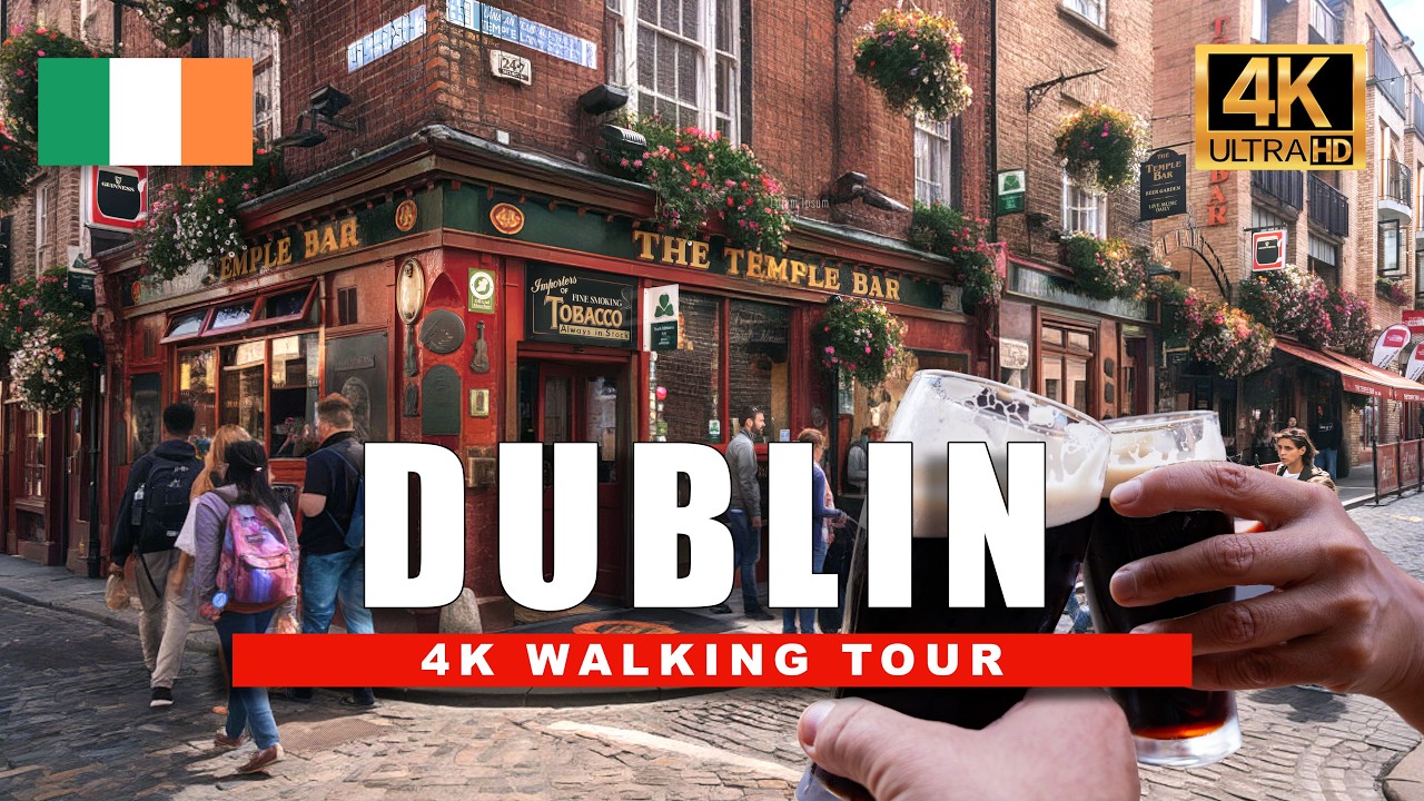 Dublin Walking Tour in 4K: Hidden Gems & Sunny Views 🇮🇪