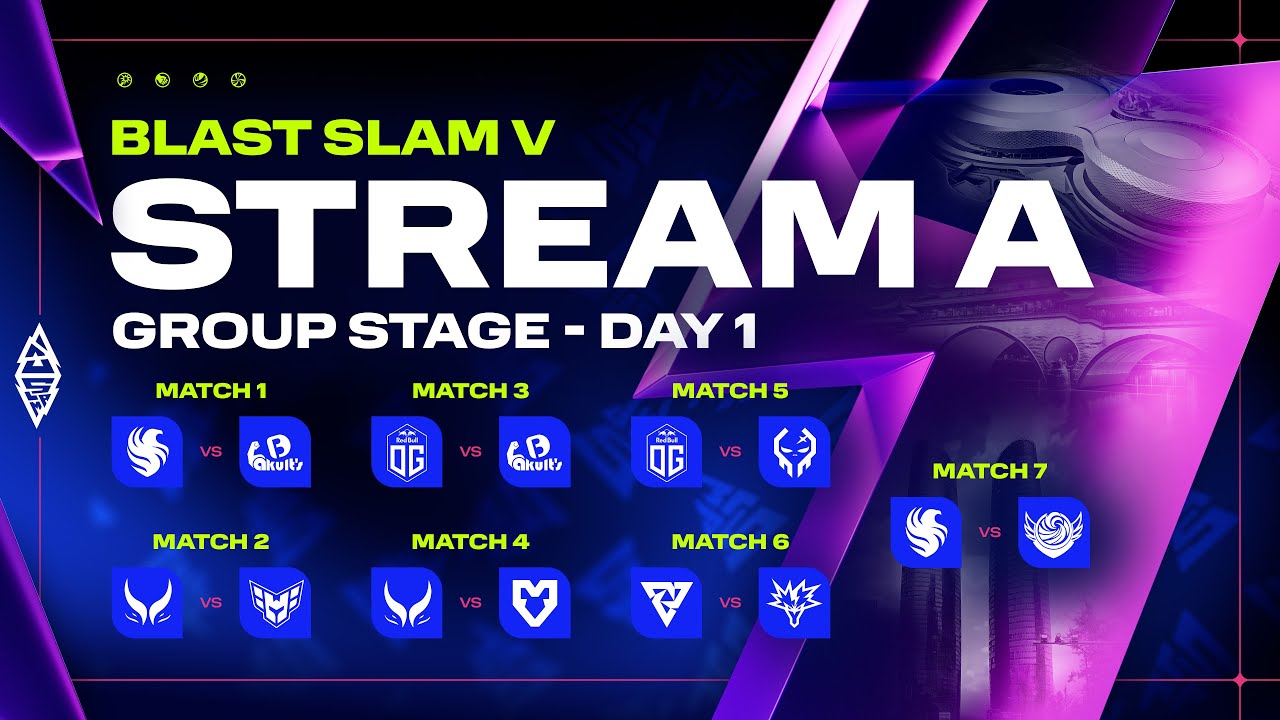 BLAST Slam V Day 1: Dota 2 Group Stage Live 🎮