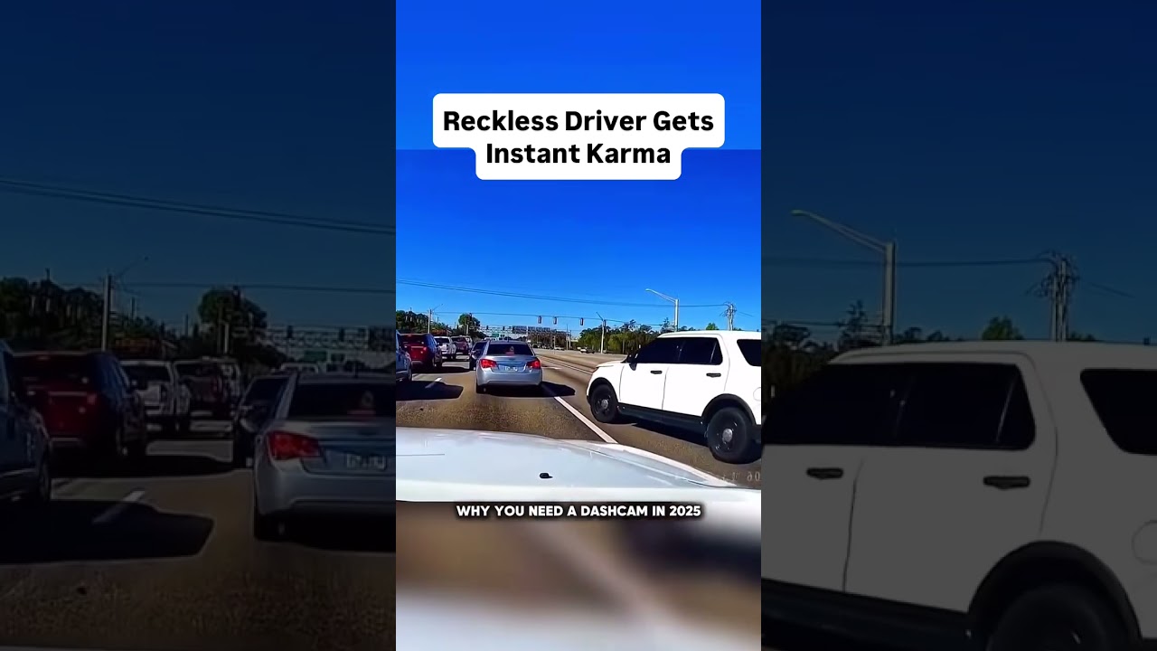 Reckless Driver Gets Boxed In by Police 🚓