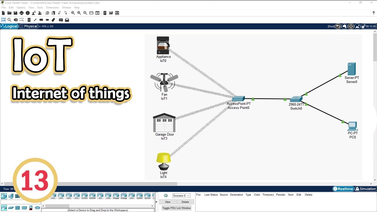 IoT Simulation with Cisco Packet Tracer 🔧