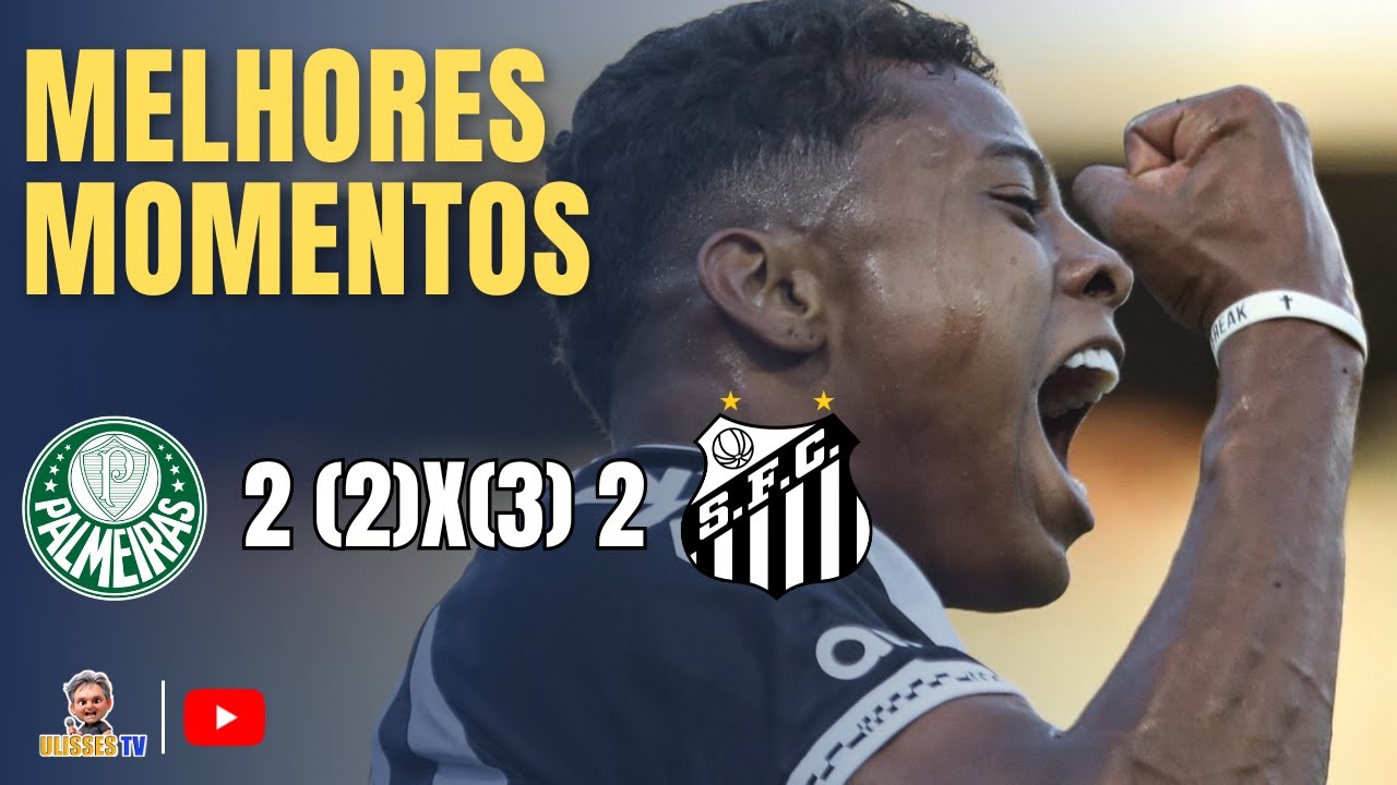 🔥 Melhores Momentos: Santos vence Palmeiras nos Semifinais Sub-20 do Paulistão!