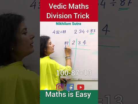 Vedic Maths Division Trick| Nikhilam Sutra | Maths Trick for Fast Calculation #shorts #youtubeshorts