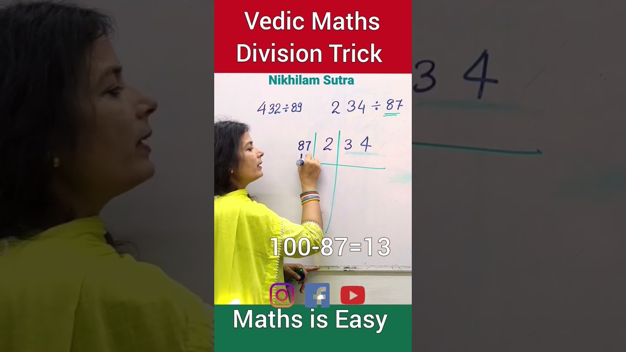 Master Fast Division with Vedic Maths Nikhilam Sutra! 🚀 | Quick Calculation Trick