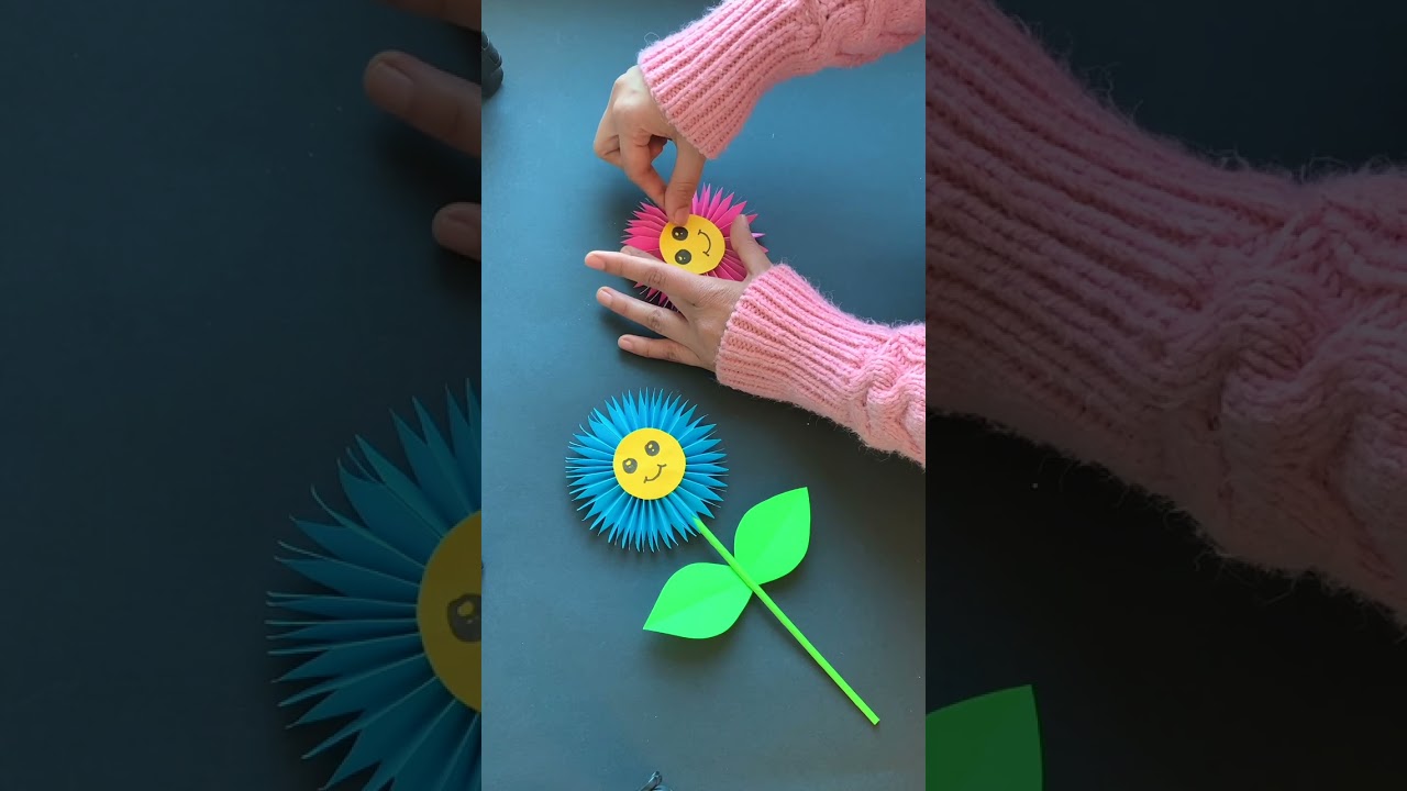 Easy Paper Flower Craft for Kids 🌸