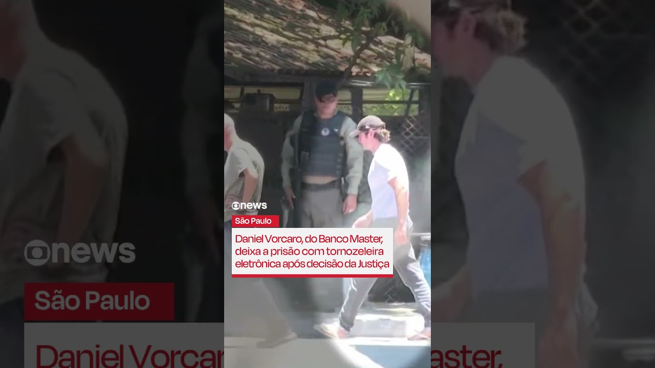 Daniel Vorcaro, do Banco Master, sai da prisão com tornozeleira eletrônica