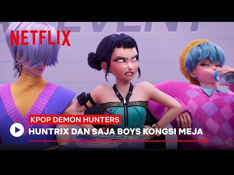 Huntrix Dan Saja Boys Kongsi Meja | KPop Demon Hunters | Netflix