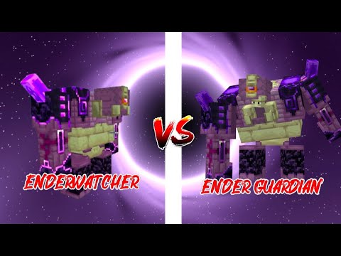 Ender Watcher VS Ender Guardian | Minecraft bedrock mob battle | epic mob fight