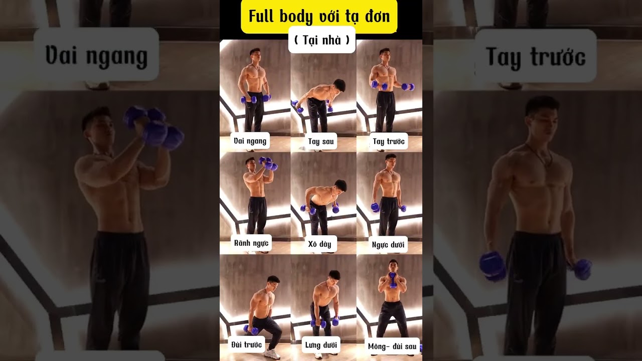 Bài Tập Toàn Thân Tại Nhà Với Tạ Đơn 💪 | Hiệu Quả & Đơn Giản