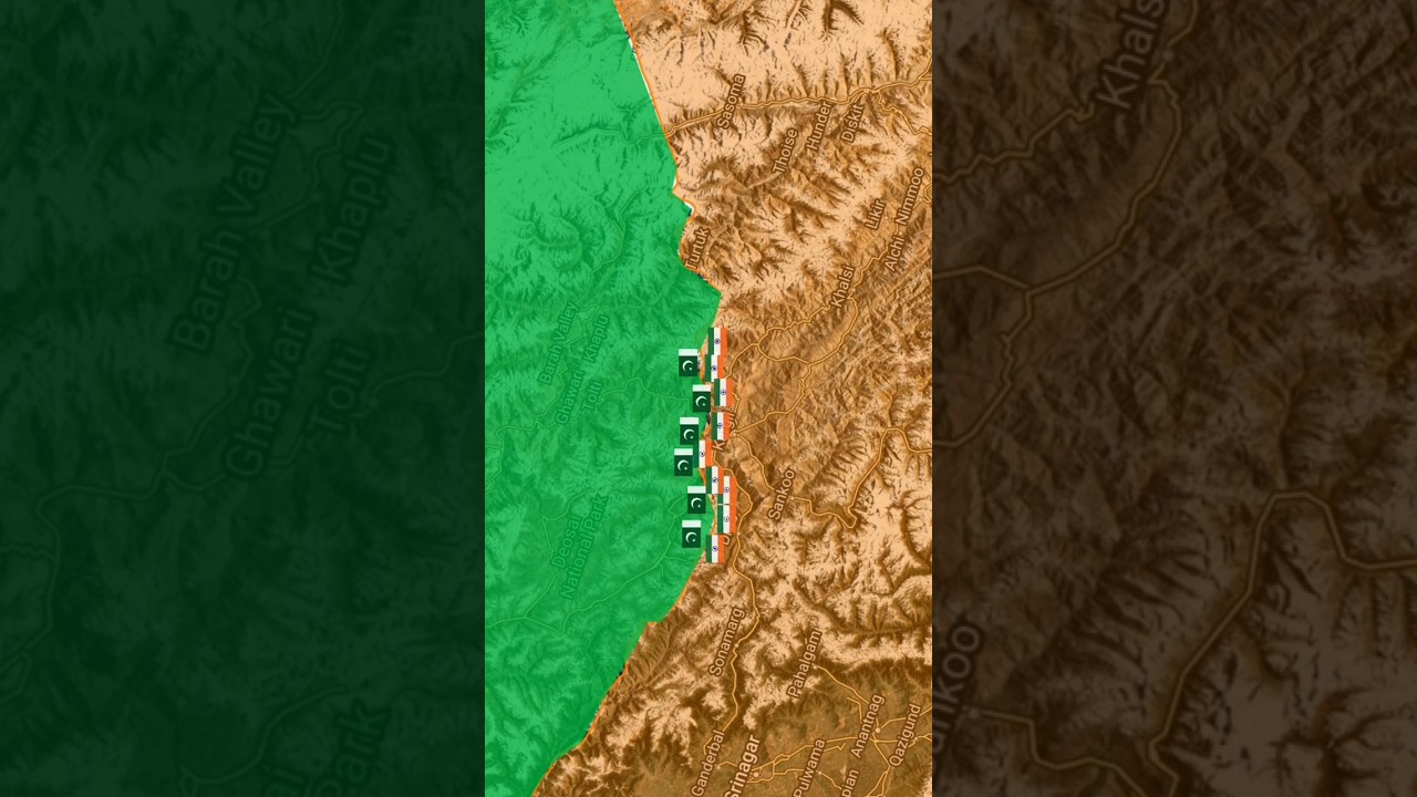 Kargil War 1999: India vs Pakistan Animated Map