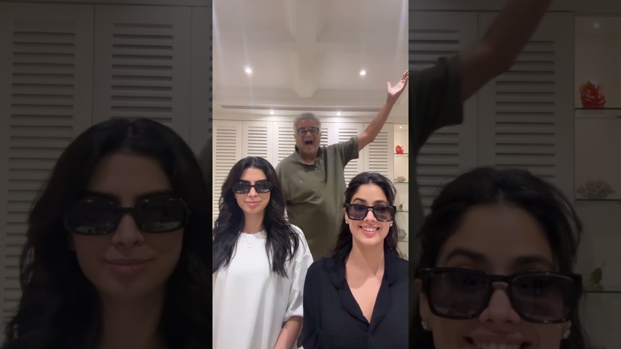 Janhvi, Khushi & Boney Kapoor's Sweet 'Loveyapa' Moment ❤️