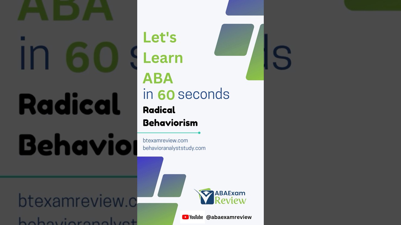 Radical Behaviorism & ABA in 60 Seconds ⏱️